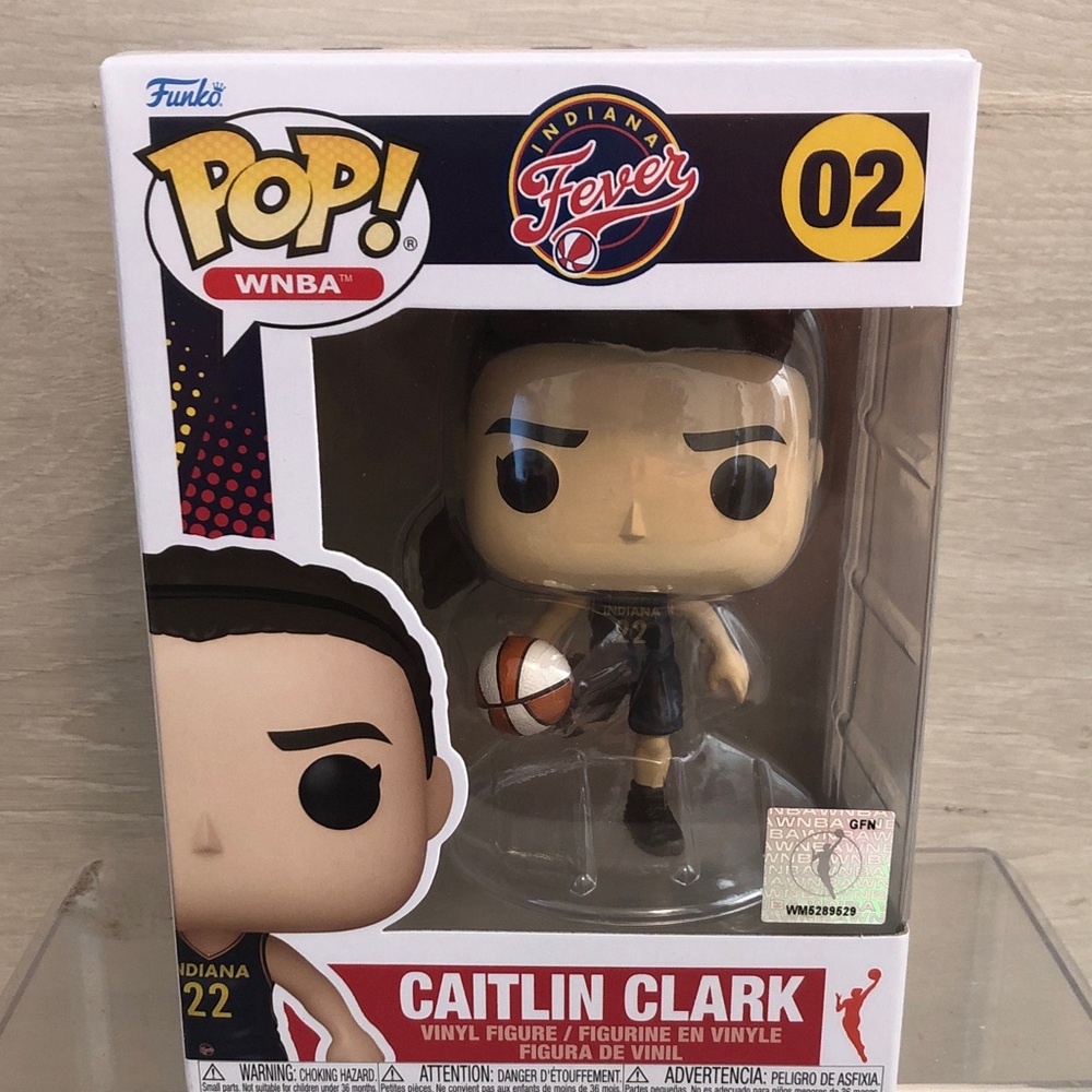 WNBA Fever Caitlin Clark Funko Pop! 02 Vinyl Figure NIB New in Box